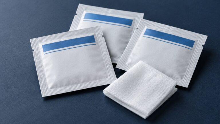 Illustration of individually wrapped prep pads